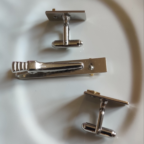 Vintage Anson Cross Clufflinks and Tie Clip set - Picture 3 of 7